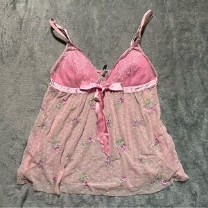 Rampage Pink Lace Lingerie with Floral Details